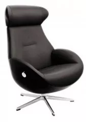 GLOBE-Relaxsessel, Leder FANTASY Black